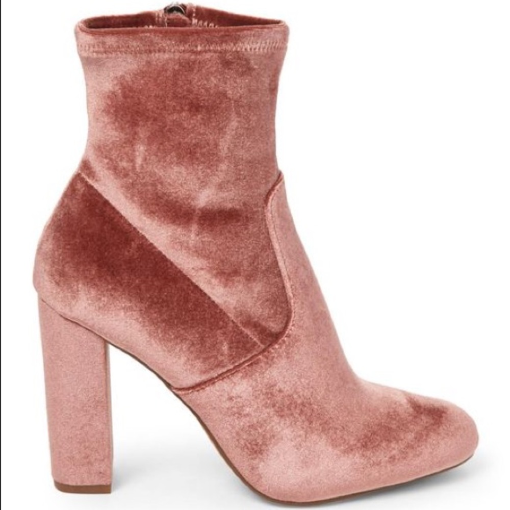 Steve Madden Blush Velvet Booties